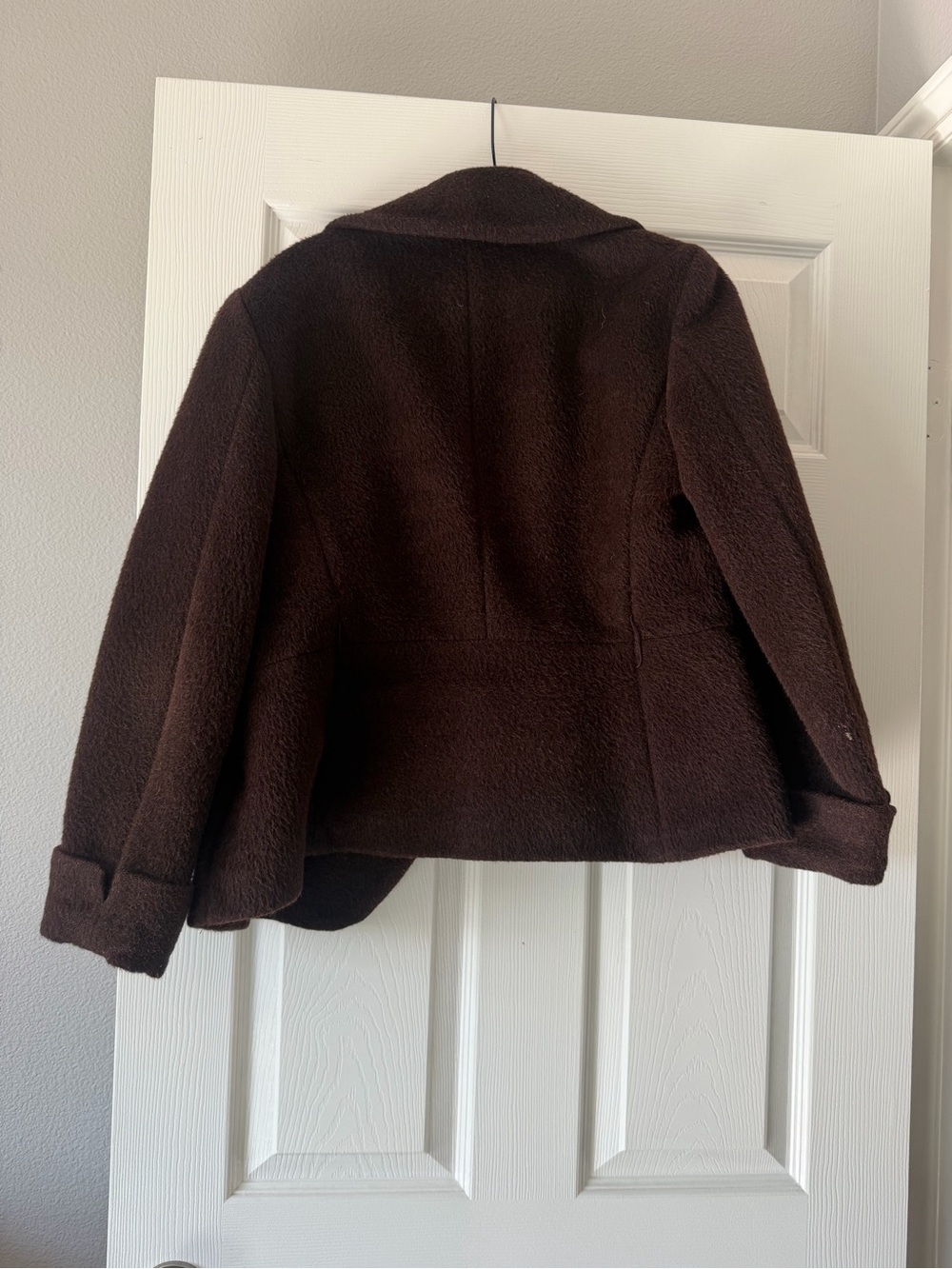 MaxMara Chocolate Brown Short Peacoat - Picture 8 of 8
